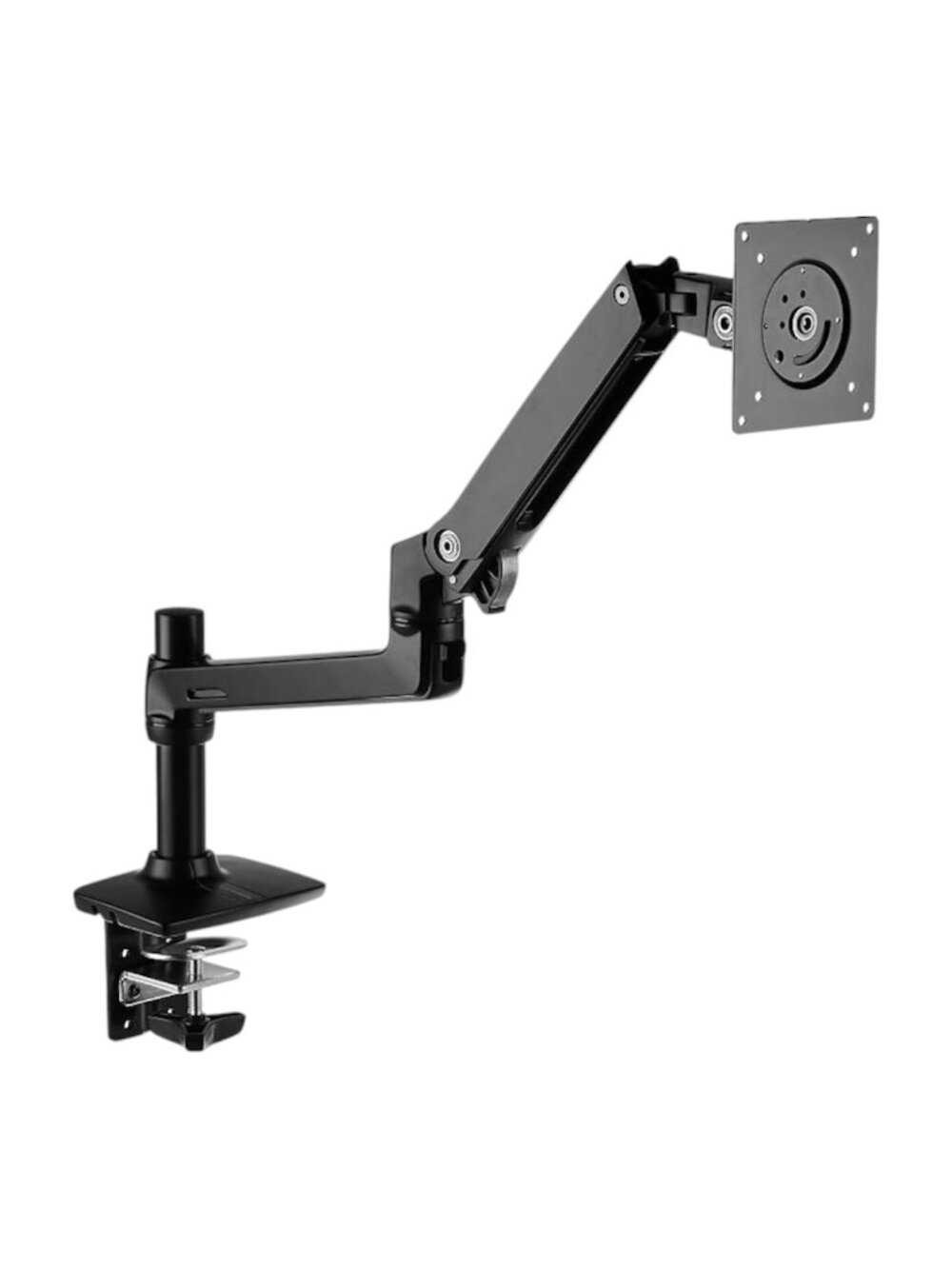 Amazon Basics Single Monitor Stand, Lift Engine Arm Mount, Black